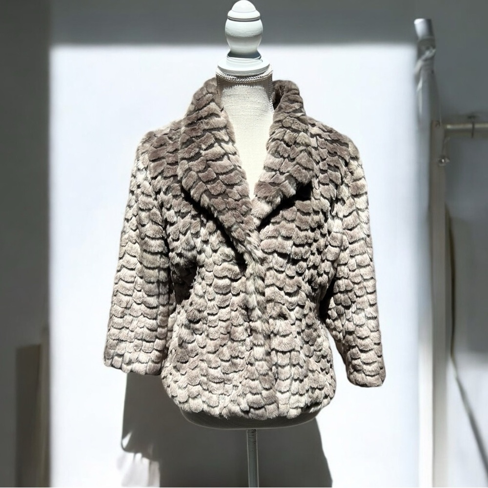 NIC+ZOE Textured Brown and Cream Jacket